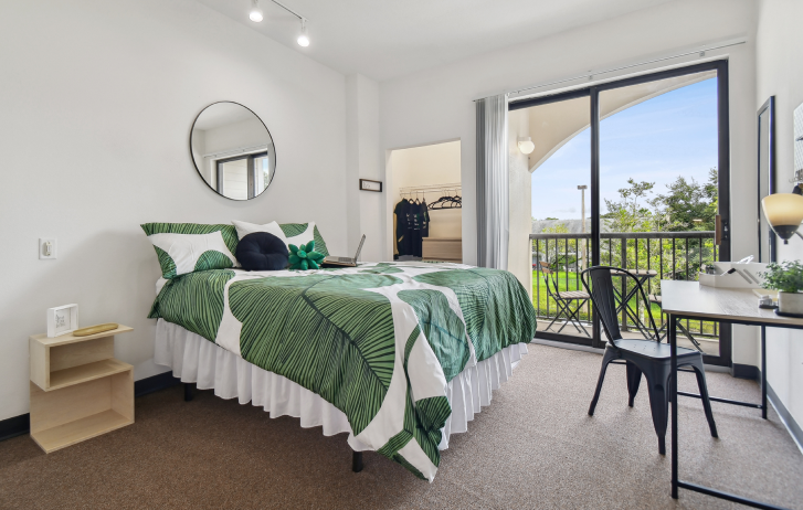 Furnished apartment bedroom