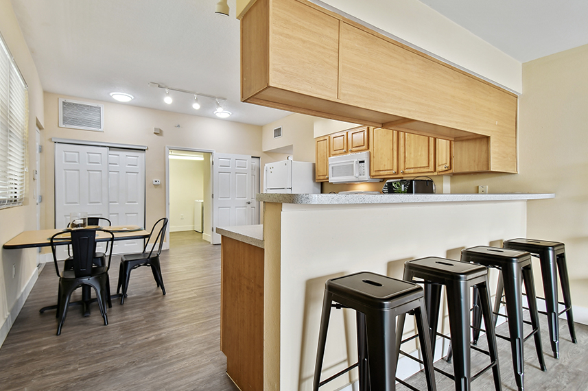 Table and chairs in the kitchen